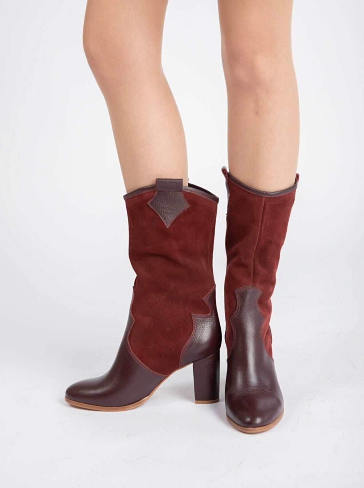 western heel boots