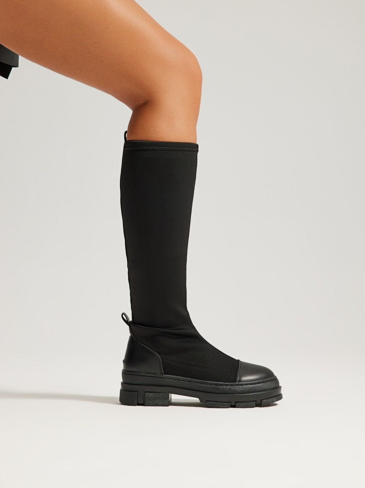 sock high-knee boots