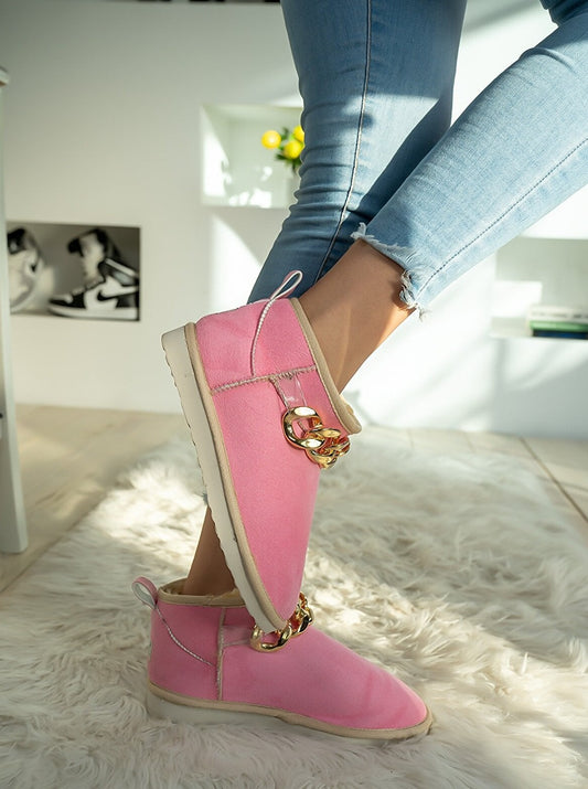 chained ankle boots