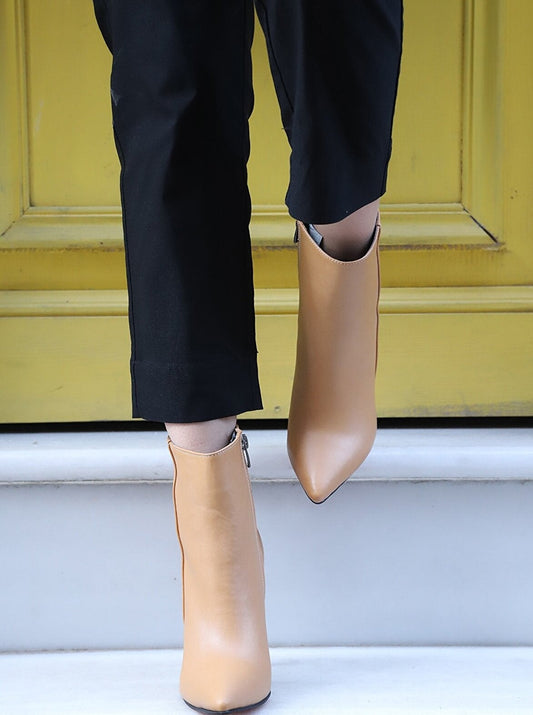 slim heel ankle boots