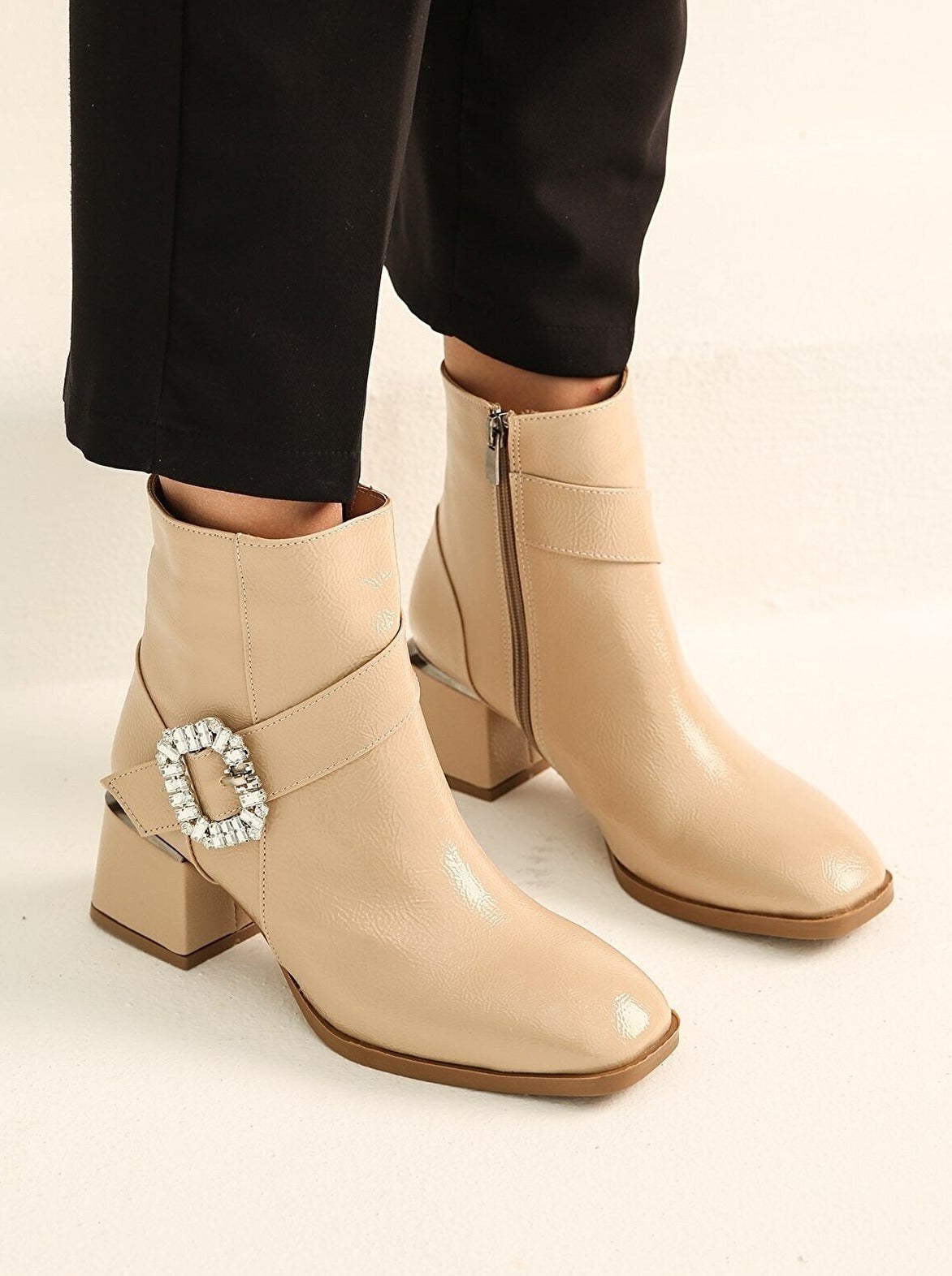 stone heeled boots