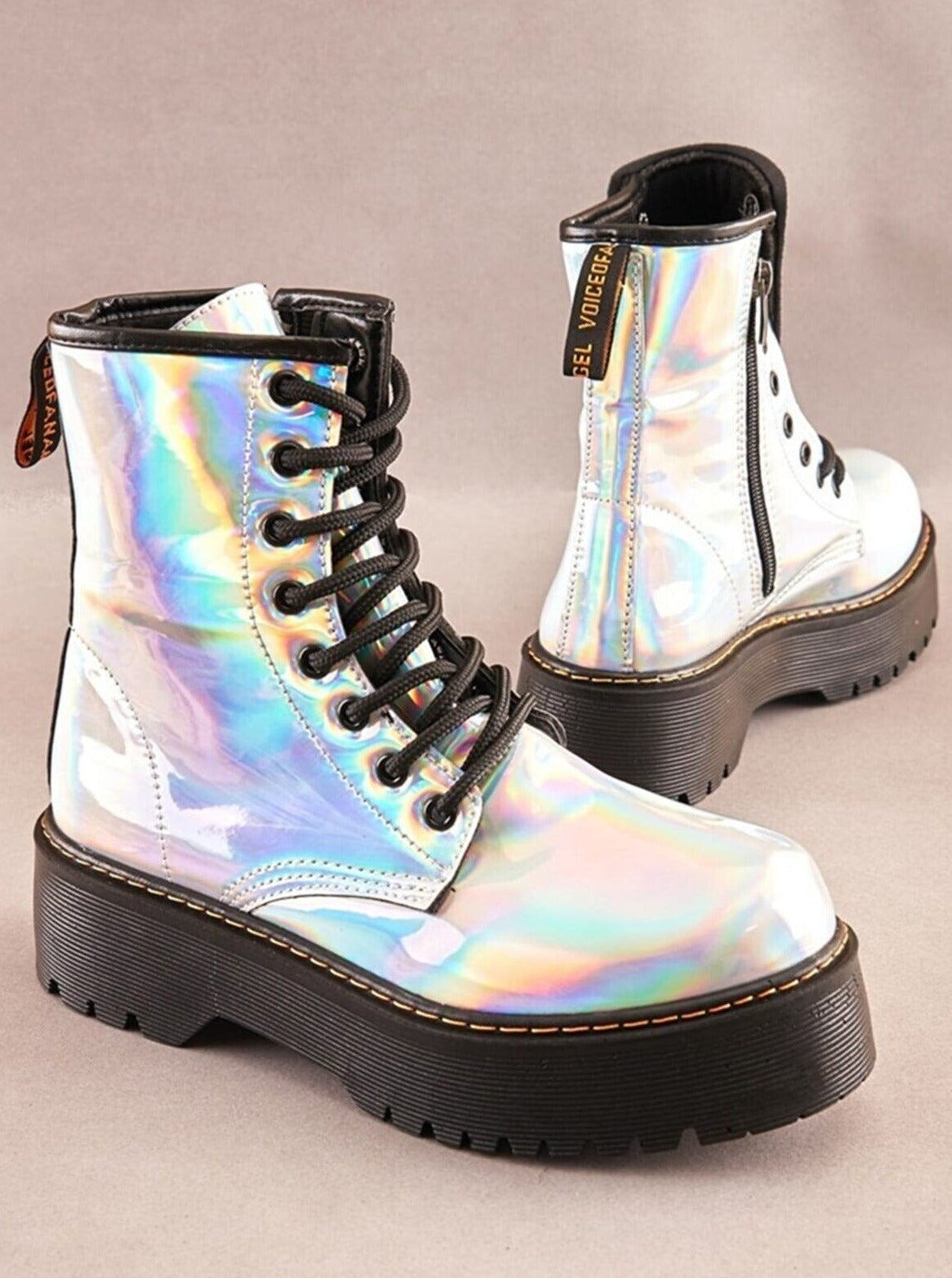 hologram combat boots