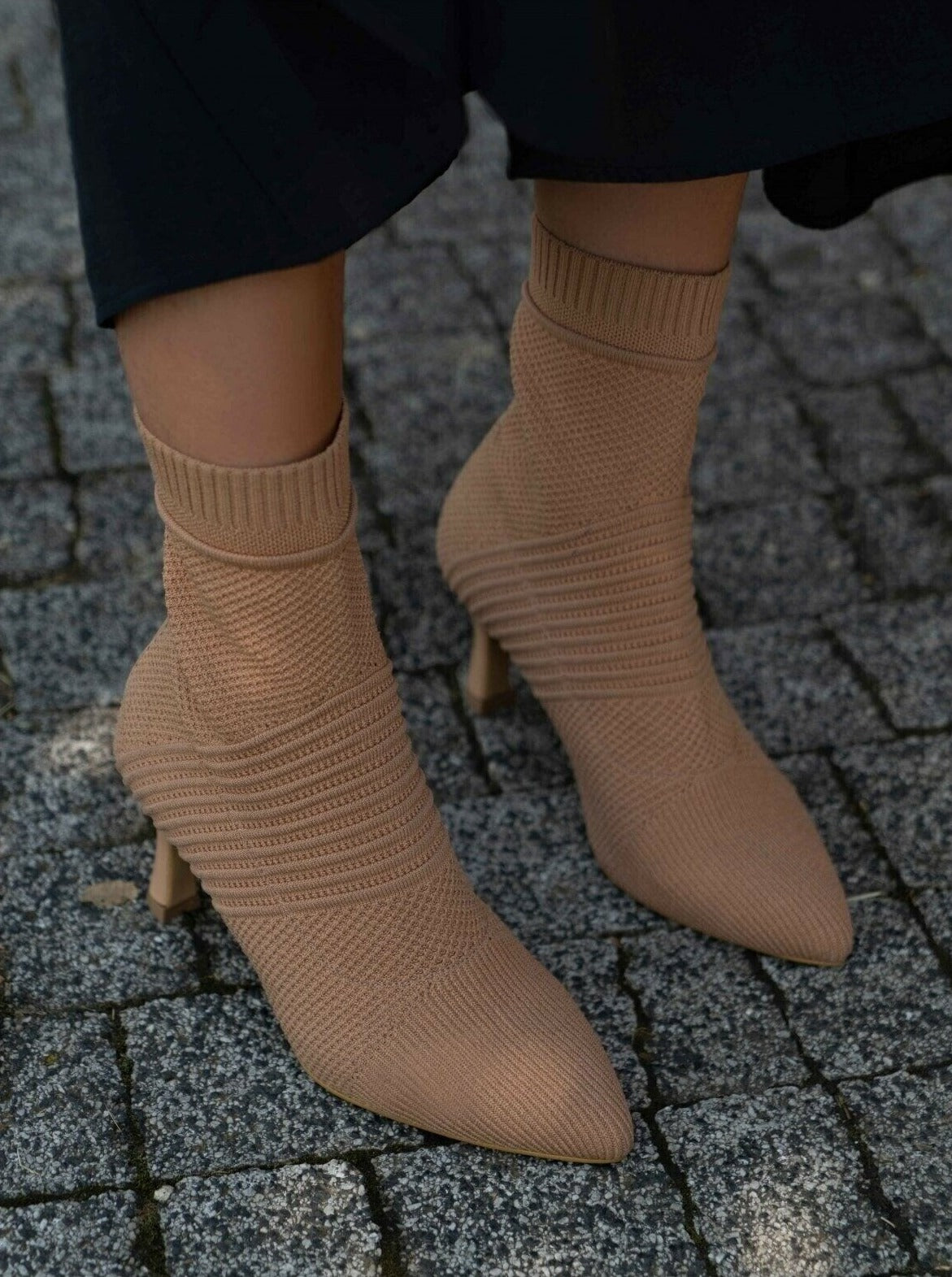 knitted sock ankle boot
