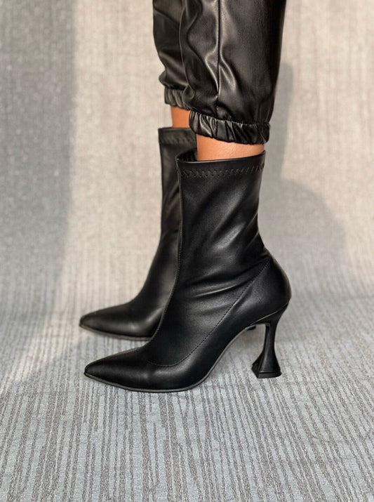 leather sock ankle boots