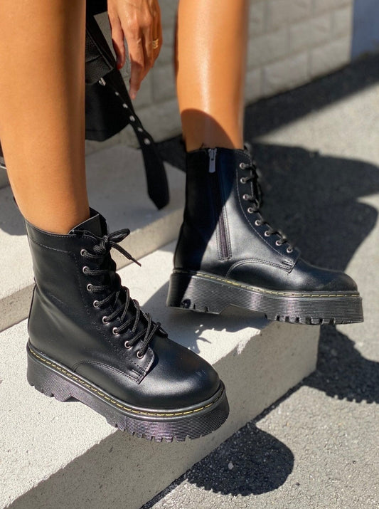 chunky combat boots