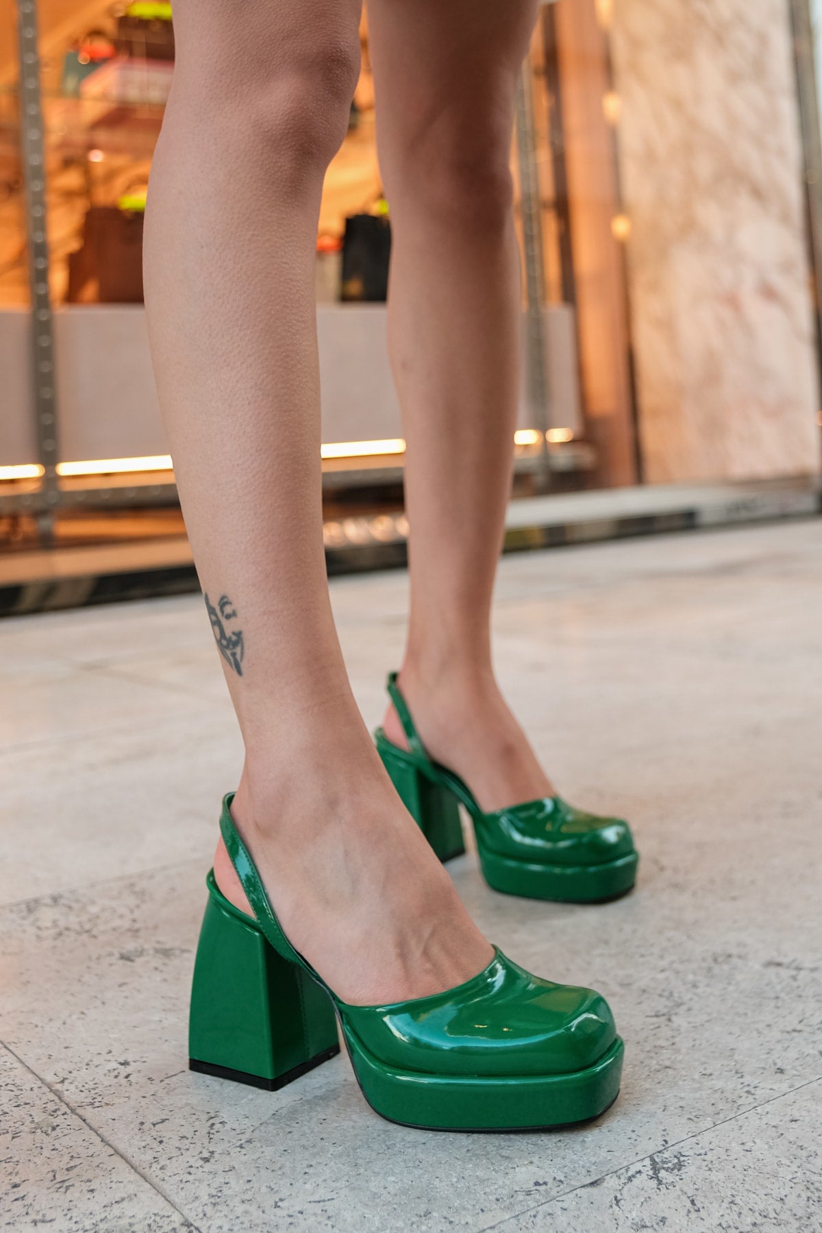 Teresa patent leather platform heels
