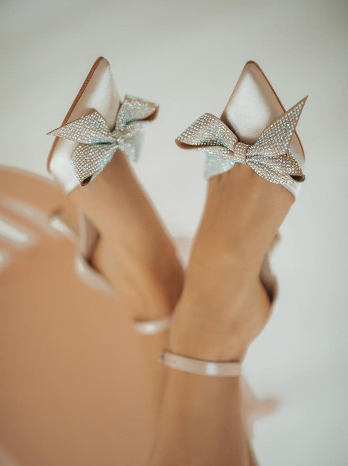 Isabel diamante bow shoes